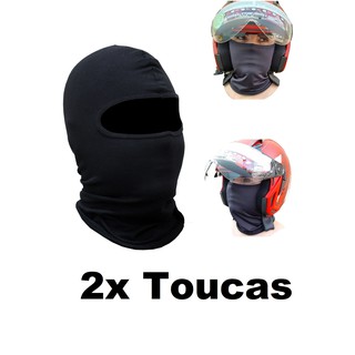 Kit 2 Touca Ninja Balaclava - Frio Inverno / Tática Militar Paintball / Moto Motoboy Motoqueiro / Ciclismo Bike / Kart - UV+50