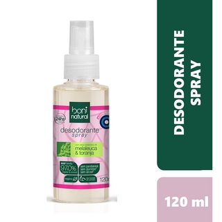 Desodorante Spray Boni Natural Melaleuca e Toranja Vegano 120 ML