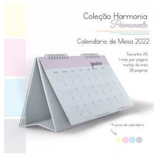 Miolo Impresso Para Calendário de Mesa 2022 Coleção Harmonia A5