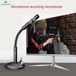 Usb Desktop Microfone Mini Notebook Computador 3.5 Milímetros Microfone Estúdio Speech Mic Stand Titular Para Pc (7)