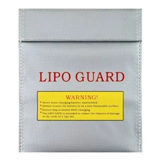 Lipo bag 18x23 prata safe guard saco anti chamas bateria lipo aero drone rc