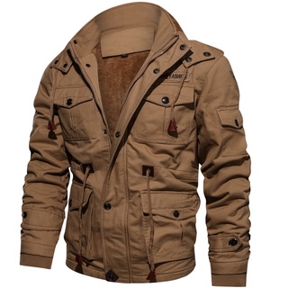 Men's Jacket Fashion Plus Size Casual Jacket Warm Fleece Work Jacket