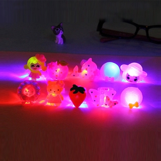 5 Pç / Conjunto Anéis Luminosos Estrelas / Brinquedo Infantil Brinquedo Flash LED De Desenho Que Brilha No Escuro (3)