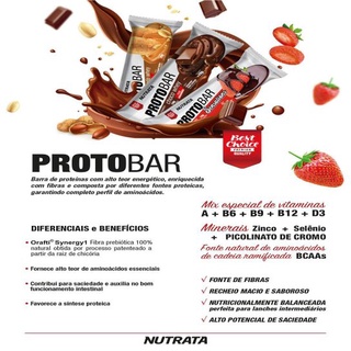 Barra Proteica Proto Bar Caixa Com 8 Unidades - Nutrata