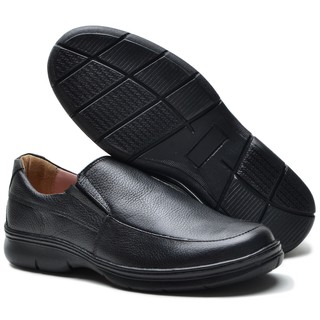 Sapato Masculino Social De Couro Confort Preto Cla-Cle