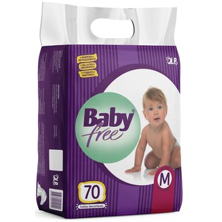 Fralda Infantil Baby Free + Toalha Umedecida Baby Free c/50 de Brinde