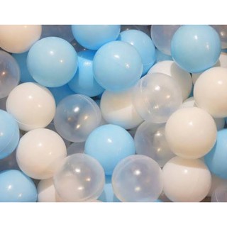 Bolinhas para piscina pequeno príncipe azul branca e transparente 30 unidades macias