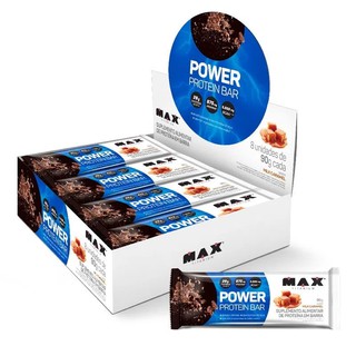 Barra de Proteína - Power Protein Bar 90g - Max Titanium - Caixa com 8 unidades