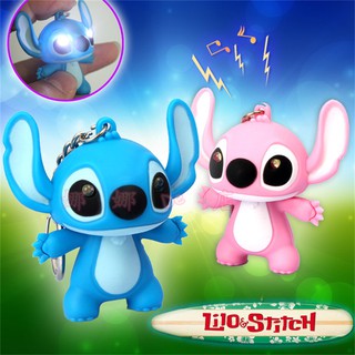 Chaveiro De Lilo E Stitch De Brinquedo Com Claro LED Sons/Brinquedos Da Novidade Para Crianças