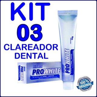 Gel Dental Branqueadora Anti Tártaro Hinode Pro White, Kit 3 Promoção só Hoje