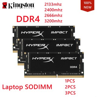 Kingston Hyperx Memória RAM DDR4 2133MHz 2400Mhz 2666Mhz 3200Mhz 4GB 8GB 16GB PC4-17000 PCD-19200 PC4-21300 PC4-24000 1.2V 260 Pinos SODIMM Para Laptop / Notebook RAM Hankoclear.Br
