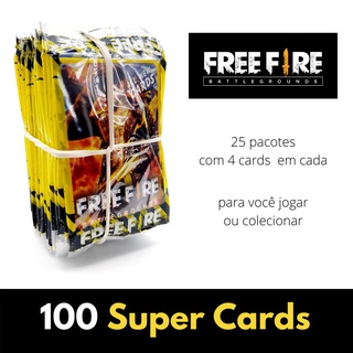 25 Pacotinhos FREE FIRE | São 100 CARDS | Revenda
