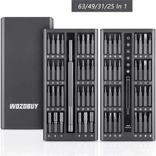 WOZOBUY 63 in 1 Small Precision Screwdriver Set, Magnetic Torx Hex Screwdriver Bits Use To Repair Phone PC Tools
