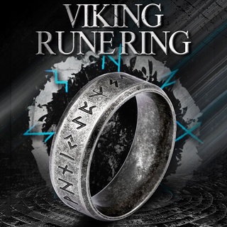 Fashion Stainless Steel Odin Viking Amulet Fashion Style Men and Women Fashion Words Retro Ring Jewelry