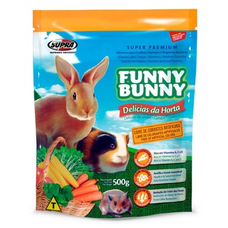 Ração para Hamster, Porquinho da India, Coelho Funny Bunny delicias da horta 2 unidades x 500g (3)