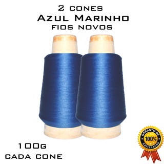 Linha Fio Overlock Para Costura malha COLORIDO 100% Poliéster 100g cada -2 cones- total 200g (1)
