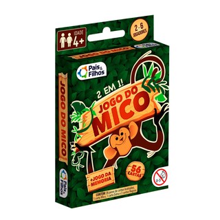 Jogo Do Mico + Jogo Da Memória 56 Cartas 2 Em 1 - Pais & Filhos Original