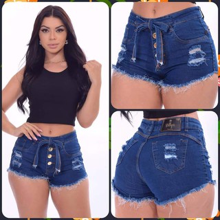 Short Jeans Feminino Cintura Alta com Lycra (7)