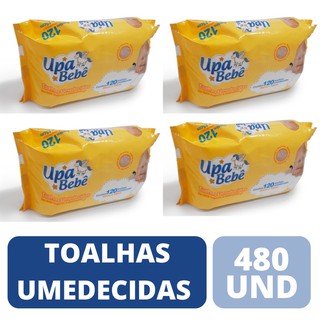 4 unidades Lenço umedecido upa bebê com 120 cada toalhas umedecidas toalhinhas promoção barato para higiene infantil higiene baby