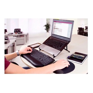 Apoio Base Suporte Notebook Ergonômico Regulável Preto Home Office Reliza ABS Tablet PROMOÇAO