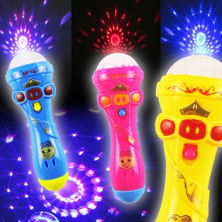 Microfone de Brinquedo Bonito Engraçado Iluminado sem Fio Bonito Toca Música / Presente de Karaokê
