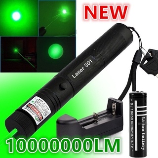 Caneta De Laser De 10Miles 532nm/5mw/301 Feixe Visível/LED/PPT/Presente