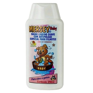 Shampoo antipulgas para cachorros e gatos filhotes mersey baby 250 ml