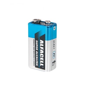 Bateria Alcalina 9v Cartela Com 1 Pilha Alfacell 6lr611b