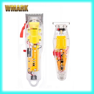 Cabeleireiro Profissional Wmark Ng-108 Máquina De Cortar Cabelo Transparente Com Acessórios