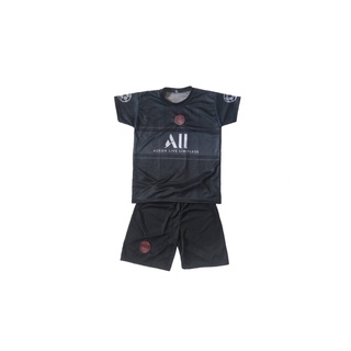 Conjunto De Time Psg Infantil Preto Camisa e Shorts (3)