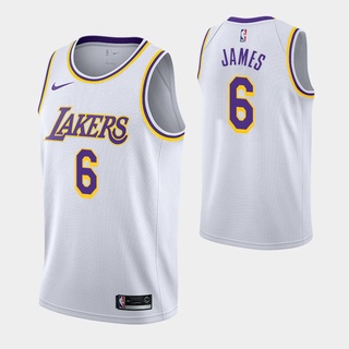 Lakers LeBron James Will Wear No . 6 Jersey White in 2022 NBA Camisa De Basquete