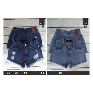 Kit Com 4 Shorts Jeans Feminino Cintura Alta (9)