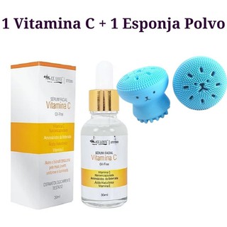 Sérum Vitamina C Para Rosto Anti Idade + Esponja Polvo