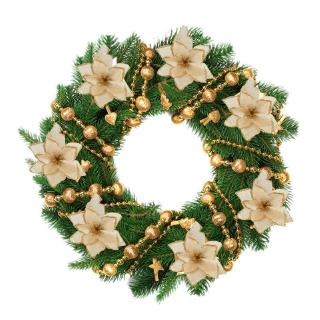 10 Pçs Flor Artificial Para Decoração De Árvore De Natal / Flor Falsa / Glitter / Decoração De Natal (8)