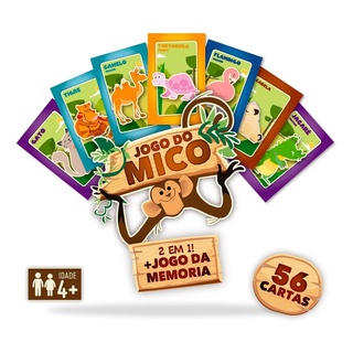 Jogo Do Mico + Jogo Da Memória 56 Cartas 2 Em 1 - Pais & Filhos (2)