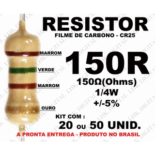Resistor 150R 1/4W 5% CR25 150 ohms
