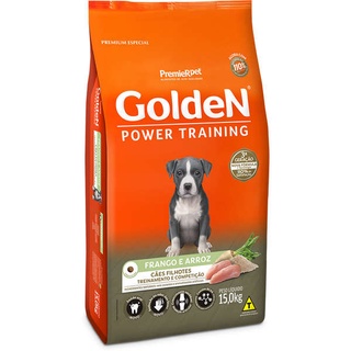 Ração Golden Power Training Cães Filhotes Frango e Arroz 15 Kg
