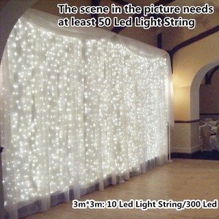 9 cores 3Mx3M 300-LED luz romântica de Natal para decoração ao ar livre de casamento luz de corda cortina