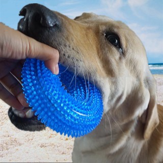 O cão durável mastiga brinquedos do cão com guinchador para o agressivo quase indestrutível 100% brinquedos de borracha naturais do cão
