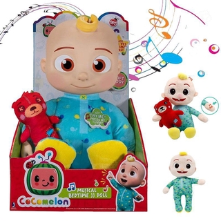 【Original 】Cocomelon Musical Bedtime JJ Doll Plush Body Kids Sleeping Accompany Toy Gifts