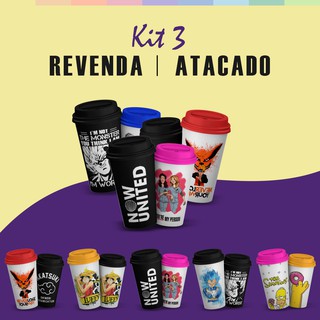 Kit com 3 copos bucks para REVENDA - ATACADO