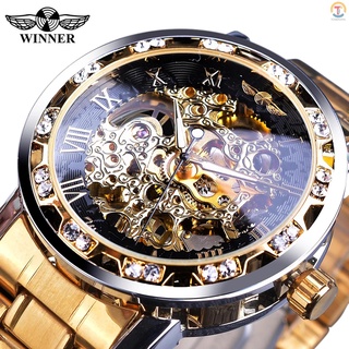 Hot Sale WINNER Men's Watch Fashion Luminous Hands Gear Movement Retro Mechanical Skeleton Watches Luxury Casual Business Wristwat