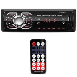 Aparelho de Som Automotivo Rádio MP3 Player Bluetooth USB SD Aux 2x25w Modelo First Option 6630BN
