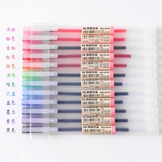 12 unidades / lote 0,5 mm Gel Caneta Set Colorfule Cute Ink Maker Caneta School Office Supply Muji Style 12 Cores Papelaria Material Escolar (2)
