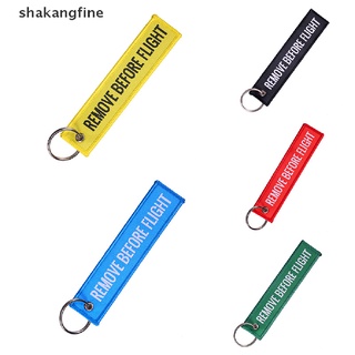 SHBR Remove Before Flight Keychain Keyring Polyester Embroidery Message 13*3CM Martijn