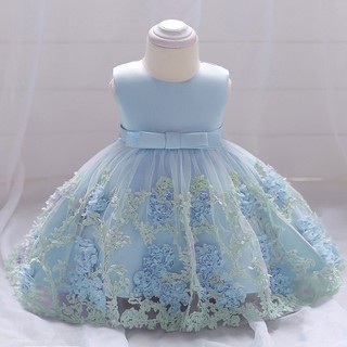 MQATZ 2022 Vestido De Verão Infantil Feminino Com Estampa Floral Para Festa/Casamento/Aniversário 3-24 Meses (4)