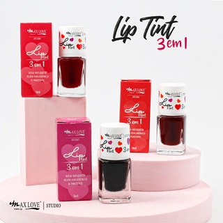 Lip Tint 3 em 1 Rosa mosqueta Max Love com Ácido Hialurônico e D-Pantenol