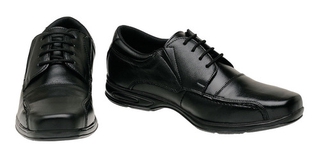 Sapato Social Couro Cadarço Anti-stress Ortopédico Confort (4)