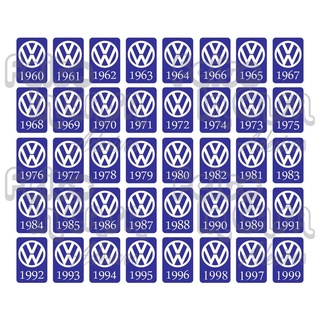 Adesivo Interno Ano Carro Volkswagen Volks VW