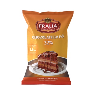 Chocolate Em Pó Solúvel 32% Cacau Fralía Adicel - 1,1 Kg
